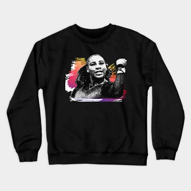 serena williams//scratch paint Crewneck Sweatshirt by 9ifary